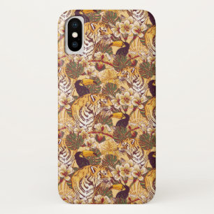 Coque Case-Mate iPhone Flore tropicale avec tigre