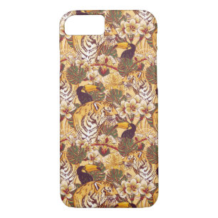 Etui iPhone Case-Mate Flore tropicale avec tigre