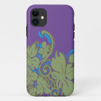 Case-Mate iPhone Case Flore verte, violette, feuille turquoise