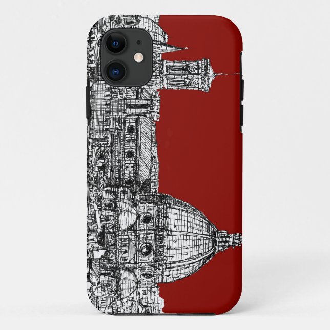 Coques Case-Mate iPhone Florence Italie en rouge (Dos)
