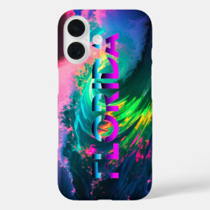 Coque Pour iPhone 16 Floride – Vibes de vague néon