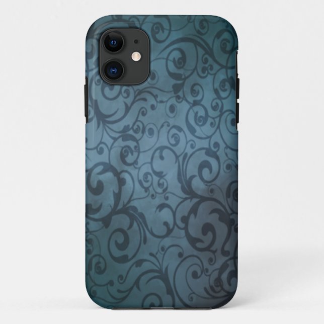 Coques Case-Mate iPhone Flourish bleu (Dos)