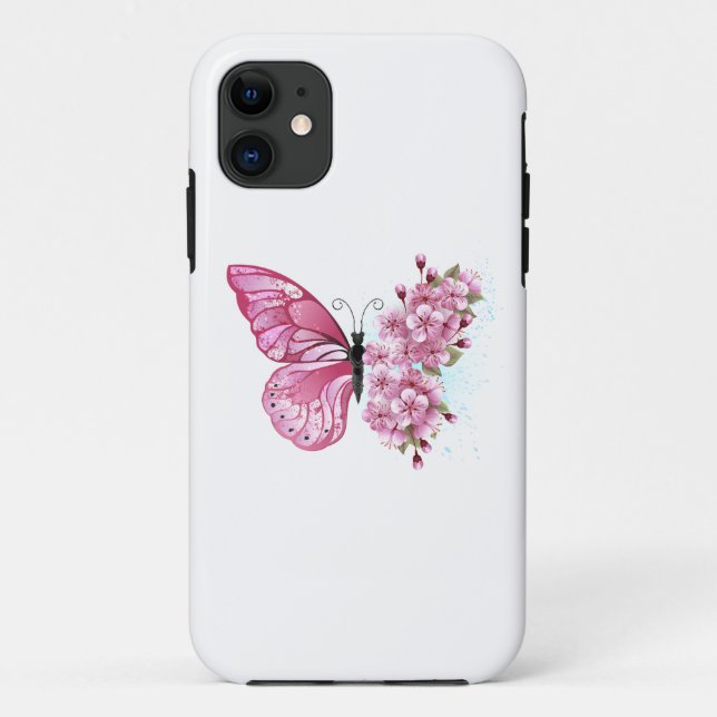 Coques Case-Mate iPhone Flower Butterfly (Dos)