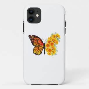Case-Mate iPhone Case Flower Butterfly with Yellow California Poppy