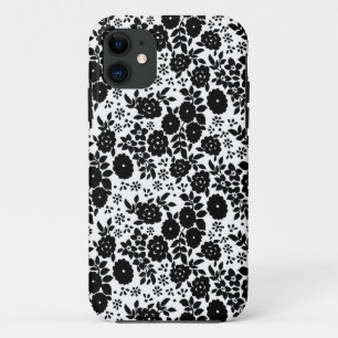 Case-Mate iPhone Case Flower Daisy Vintage Black Motif