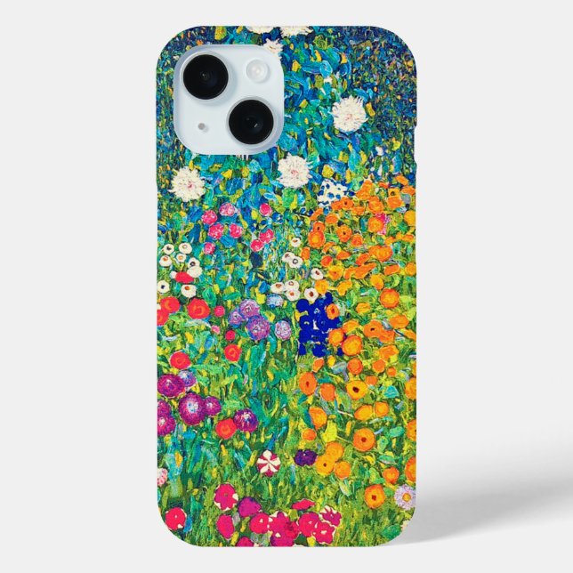 Coques Case-Mate iPhone Flower Garden, Gustav Klimt (Verso)