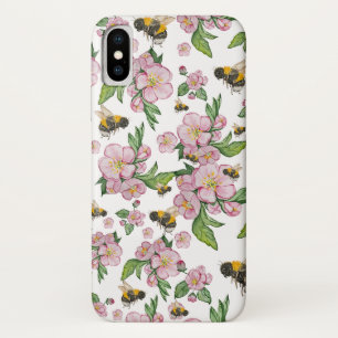 Case-Mate iPhone Case Flower pomverger avec abeilles aquarelle timon