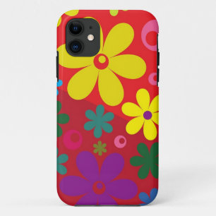 Coque Case-Mate Pour iPhone Flower power sur le rouge