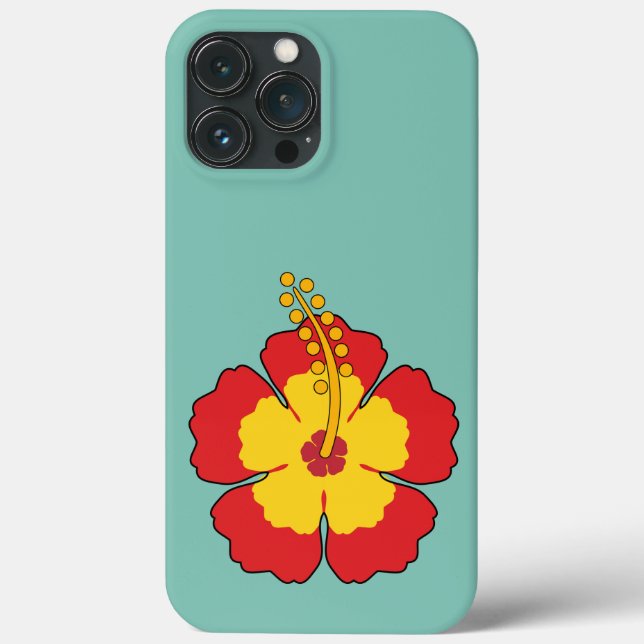 Coques Case-Mate iPhone Flower rouge hibiscus (Verso)