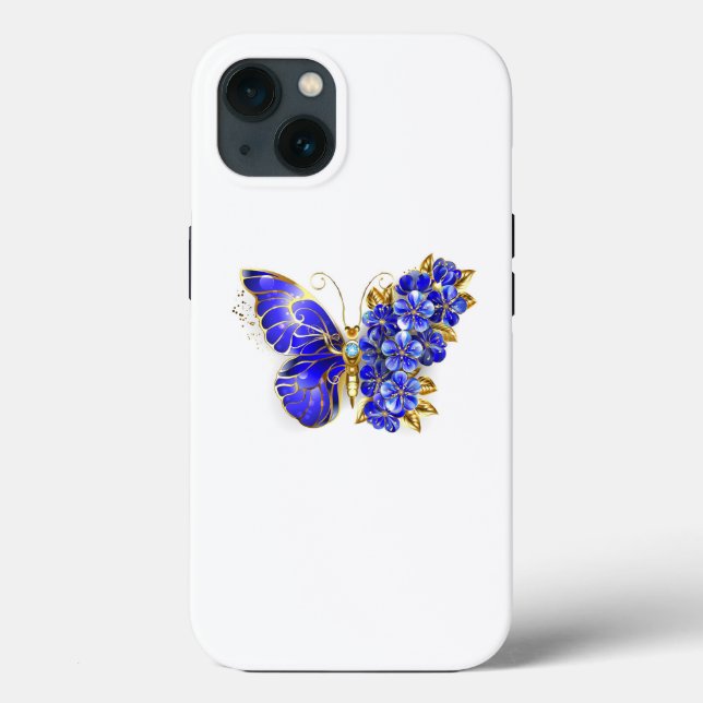 Coques Case-Mate iPhone Flower Sapphire Butterfly (Verso)