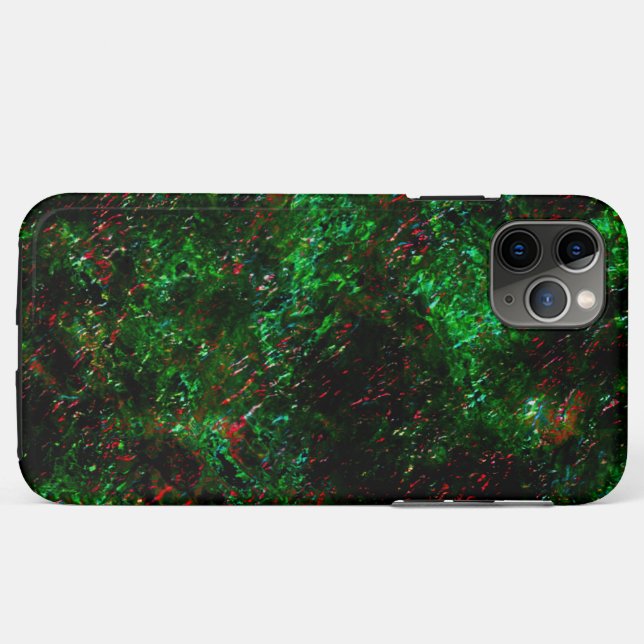 Coques Case-Mate iPhone Fluctuation des taches sombres sur vert et rouge v (Dos (Horizontal))