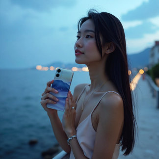 Coque Pour iPhone 16 Fluide à dérive Twilight Abstrait