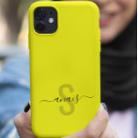 Coque Case-Mate iPhone Fluorescent brillant Neon couleur Nom du monogramm<br><div class="desc">Cette conception peut être personnalisée dans la zone fournie en modifiant la photo et/ou le texte. Vous pouvez également le customiser en cliquant sur Personnaliser ce Modèle, puis en choisissant l'option cliquer pour customiser et supprimer ou modifier la couleur de l'arrière - plan, ajouter du texte, modifier la couleur ou...</div>