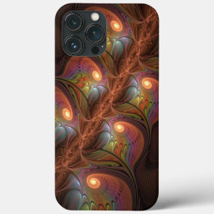 Case-Mate iPhone Case Fluorescent coloré Abstrait Trippy Brown Fractal