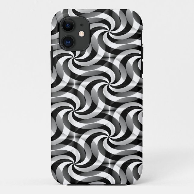 Coques Case-Mate iPhone Flûte Motif Art - noir et blanc (Dos)