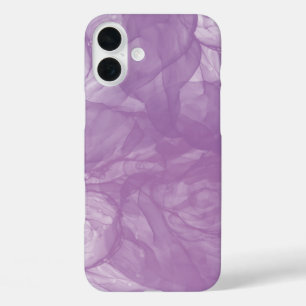 Coque Pour iPhone 16 Plus Flux Abstrait d'encre pourpre - Douceur et mystère