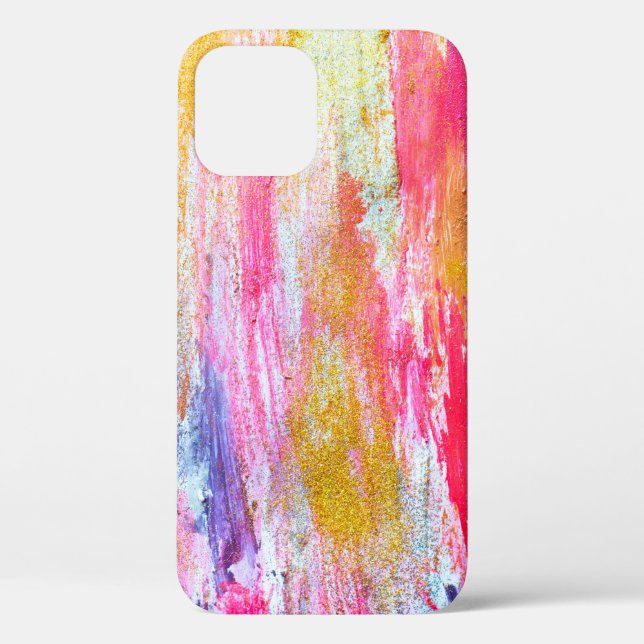 Coques Case-Mate iPhone Flux Abstraits de peintures au mur. Texte moderne (Verso)