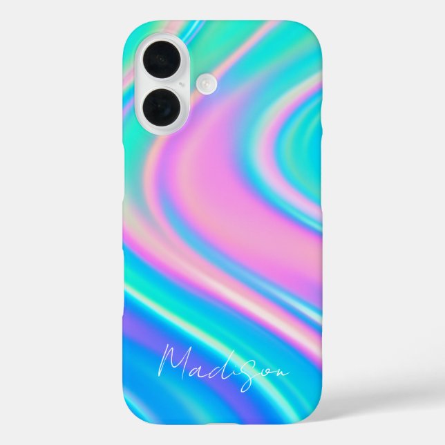 Coques Case-Mate iPhone Flux de vague iridescent (Verso)