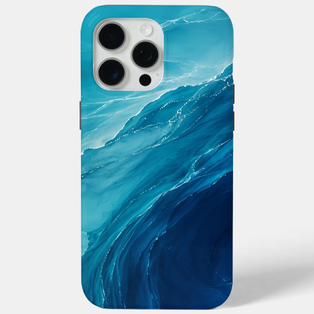 Coques Case-Mate iPhone Flux d'Océan Turquoise de Luxe (Verso)