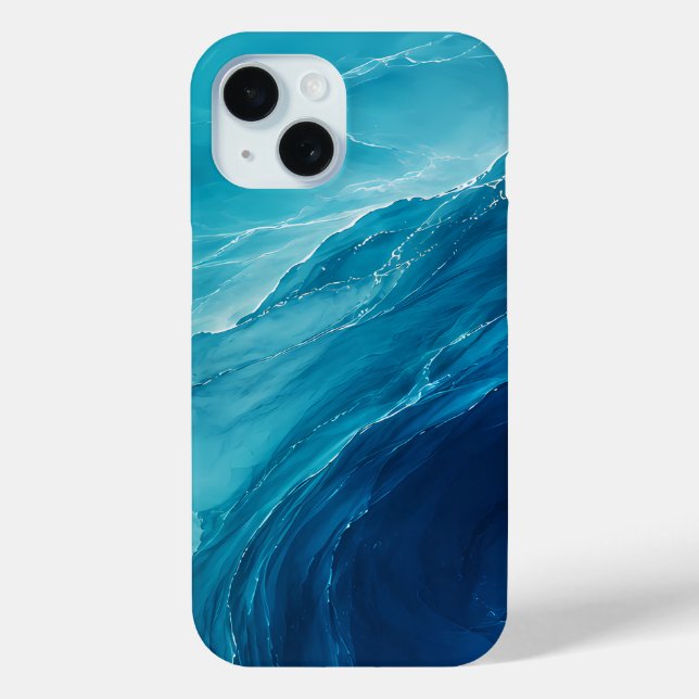 Coques Case-Mate iPhone Flux d'Océan Turquoise de Luxe (Verso)