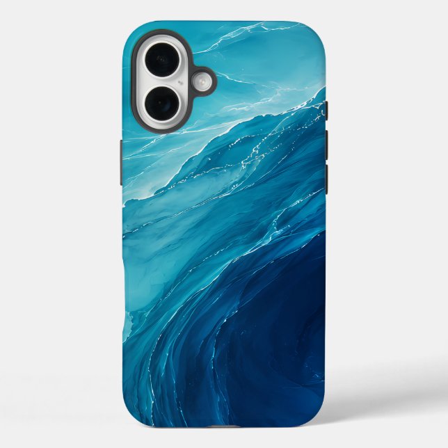 Coques Case-Mate iPhone Flux d'Océan Turquoise Luxueux (Verso)