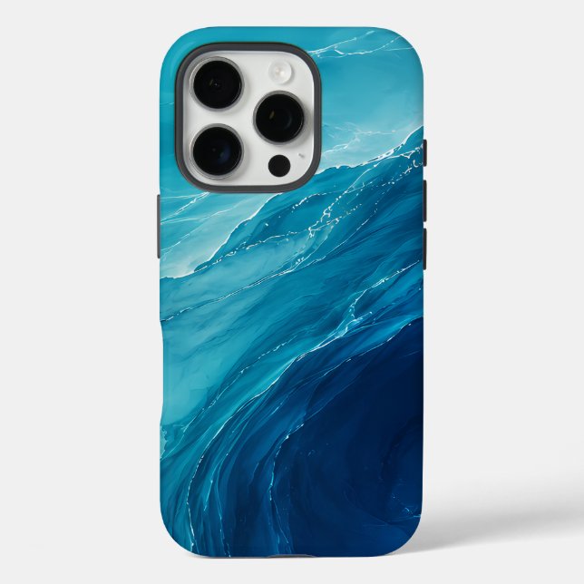 Coques Case-Mate iPhone Flux d'Océan Turquoise Luxueux (Verso)