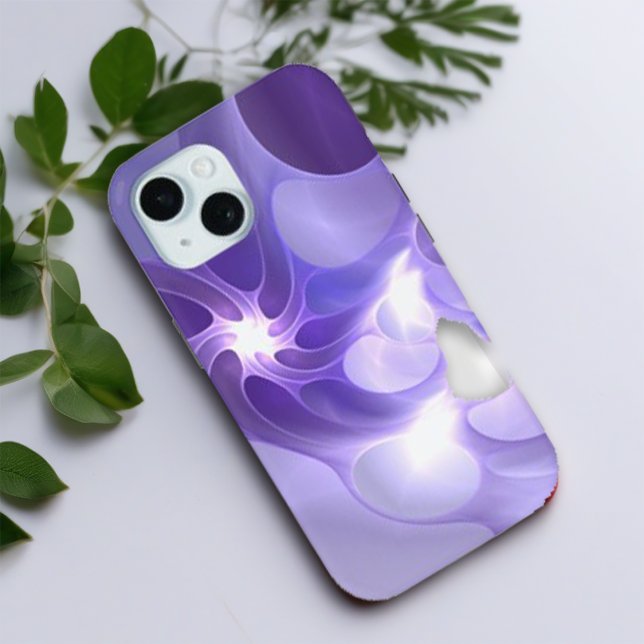 Coques Case-Mate iPhone Flux lumineux Purple Abstrait Lumineuse (Créateur téléchargé)