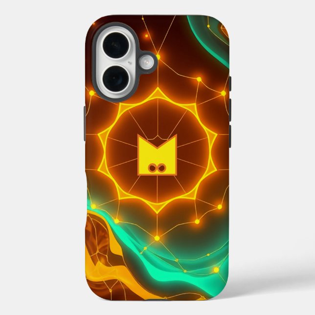 Coques Case-Mate iPhone Flux réseau Abstrait avec des vagues dynamiques (Verso)