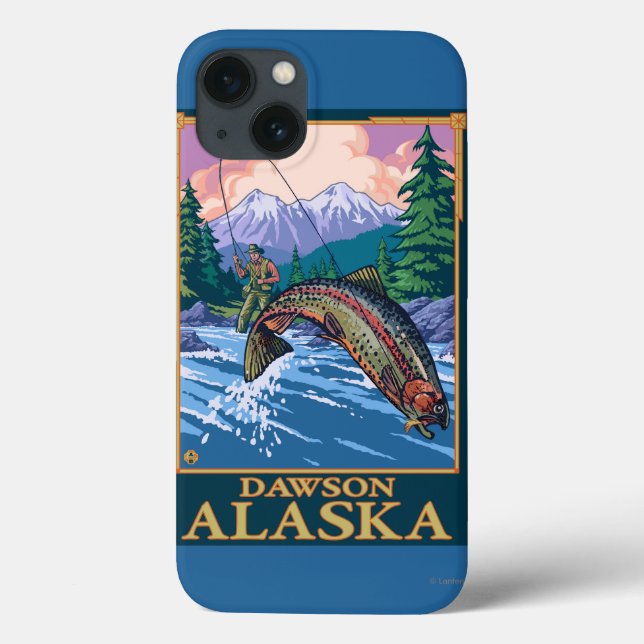 Coques Case-Mate iPhone Fly Fishing Scene - Dawson, Alaska (Verso)