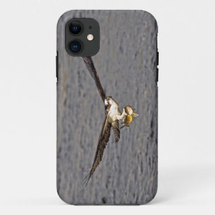 Coque iPhone 11 Flying Osprey & Fish 4 Wildlife Photography