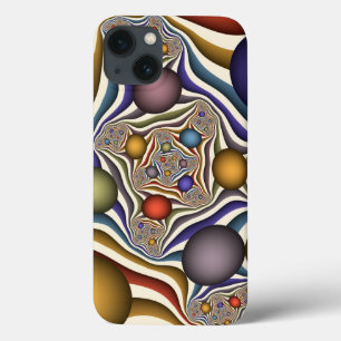 iPhone 13 Case Flying Up, Colorful, Modern, Art Fractal Abstrait