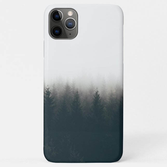 Coques Case-Mate iPhone Foggy Forest Pine Mountain Art esthétique (Dos)
