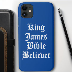 Case-Mate iPhone Case Foi chrétienne Bleue King James Bible Belith