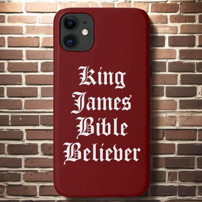 Coques Case-Mate iPhone Foi chrétienne rouge roi James croyant de la Bible (Créateur téléchargé)
