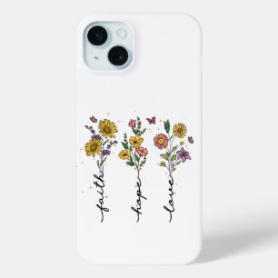 Coque Case-Mate iPhone "Foi, Espoir, Amour" Trio Floral