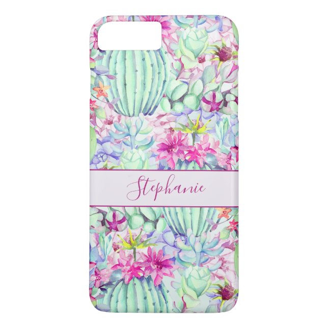 Coques Case-Mate iPhone Foliage Floral Succulent Cactus Personnalisé (Dos)