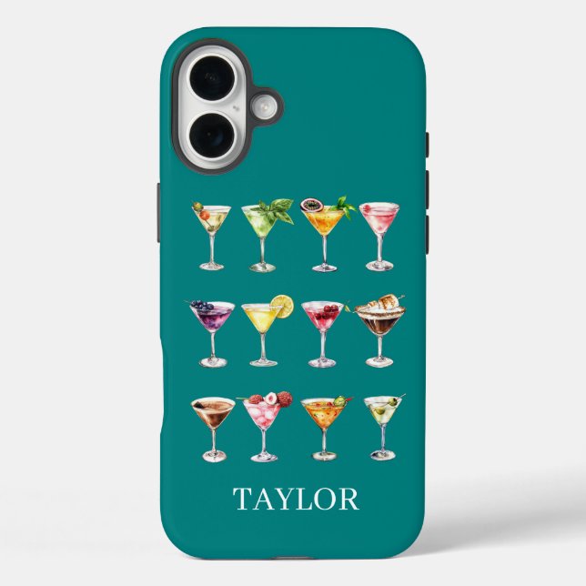 Coques Case-Mate iPhone Folie Martini Monogrammée (Verso)