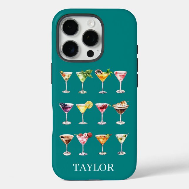 Coques Case-Mate iPhone Folie Martini Monogrammée (Verso)