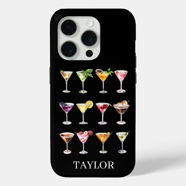 Coques Case-Mate iPhone Folie Martini Monogrammée (Verso)