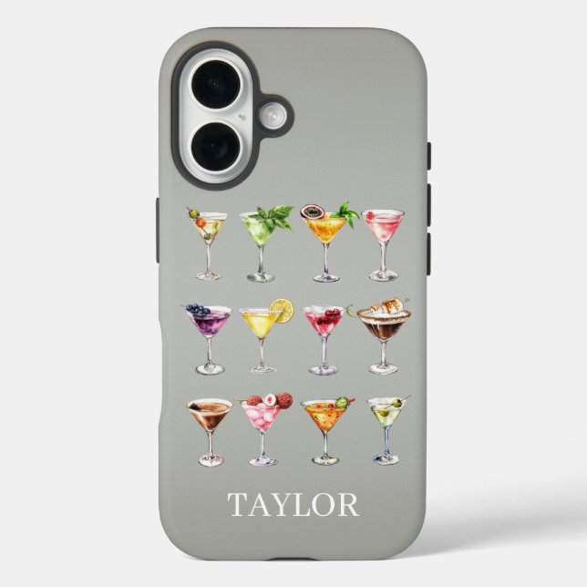 Coques Case-Mate iPhone Folie Martini Monogrammée (Verso)
