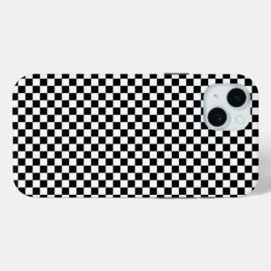 Coque Case-Mate iPhone Fond à damier noir et blanc noir