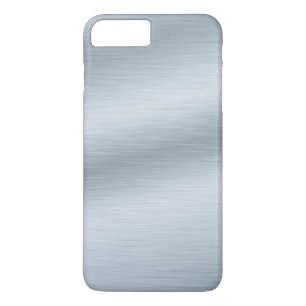 Coque iPhone 8 Plus/7 Plus Fond à l'aspect argent brossé
