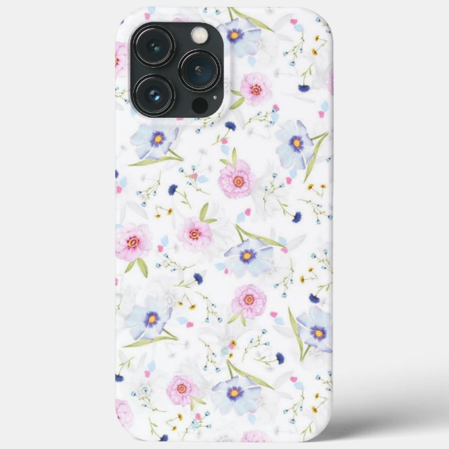 Coques Case-Mate iPhone Fond à motif floral- (Verso)