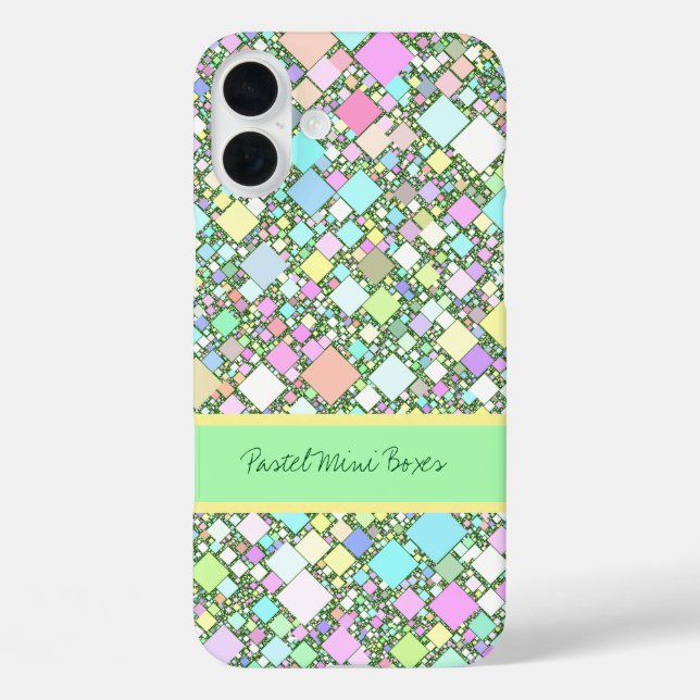 Coques Case-Mate iPhone Fond Abstrait Géométrique Pastel Personnalisé (Verso)