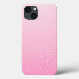 iPhone 13 Coque Fond d'art Champagne Rose avec Petites Bulles