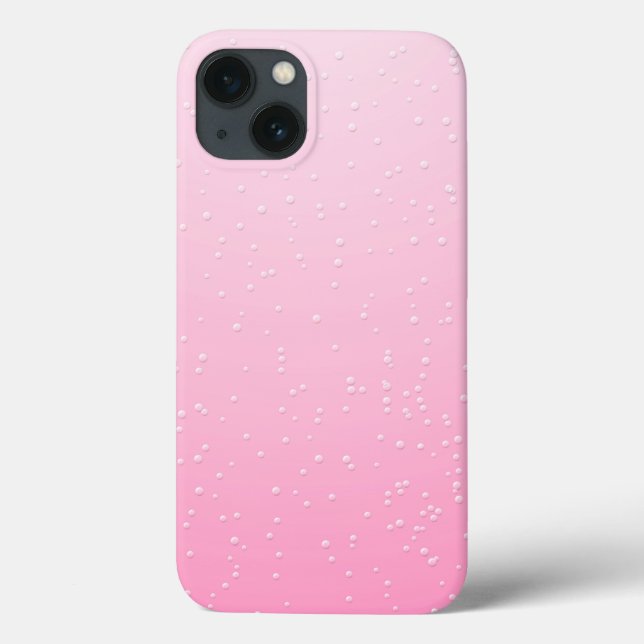 Coques Case-Mate iPhone Fond d'art Champagne Rose avec Petites Bulles (Verso)
