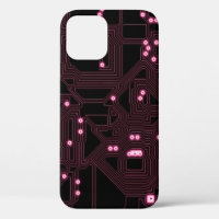 fond de circuit de micro-puce rose, 3d, ab