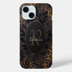 Coque Case-Mate iPhone Fond de luxe avec impression léopard et nom