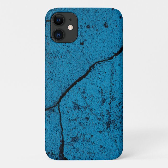 Coques Case-Mate iPhone Fond de mur fissuré bleu (Dos)