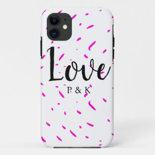 Case-Mate iPhone Case Fond de nom d'amour abstrait rose minimal simple